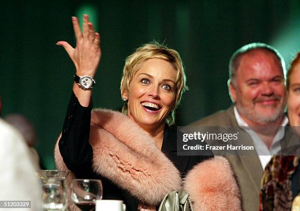 Actress Sharon Stone who was honored with the "Faces of Angels award" at Project Angel Food's 11th Annual Angel Awards Gala held at Project Angel...