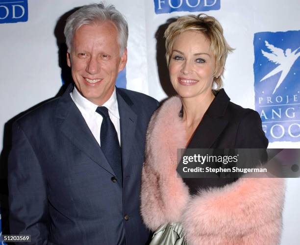 Actor James Woods and actress Sharon Stone attend Project Angel Food's 11th Annual Angel Awards Gala at Project Angel Food Headquarters on August 21,...