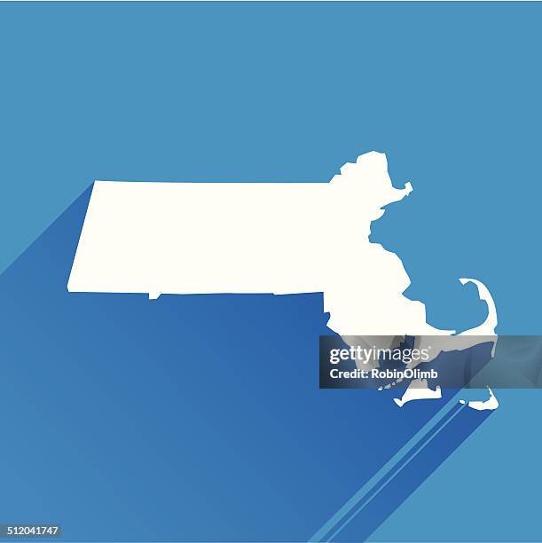 massachusetts icon - massachusetts map stock illustrations