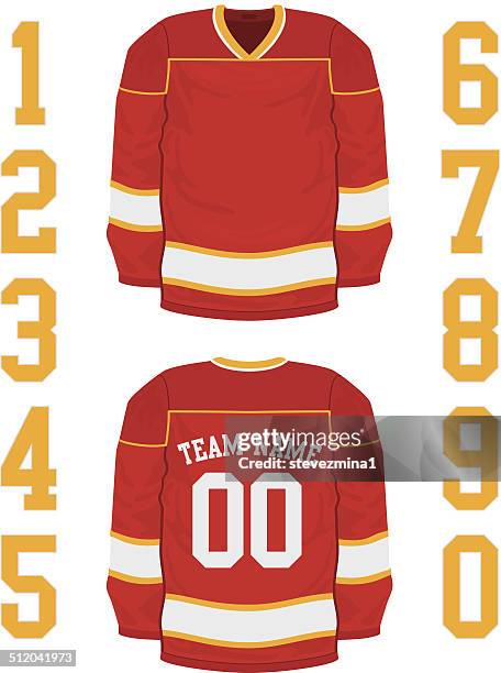 ilustraciones, imágenes clip art, dibujos animados e iconos de stock de hockey jersey - hockey