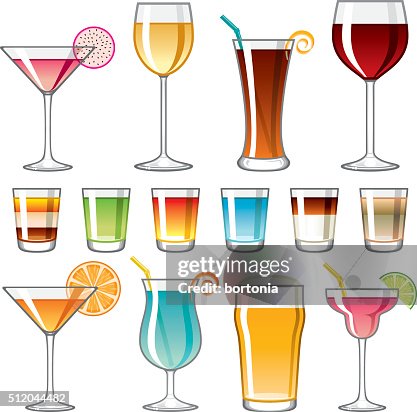 Alcoholic Drinks Icon Set Alcoholic Drinks Icon Set