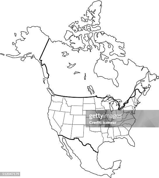 Контурная карта 11 класс северная америка распечатать Blank Map Of United States Photos and Premium High Res Pictures - Getty Images