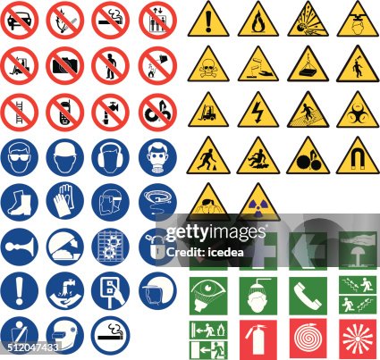 Assorted Safety Sign All Safety Signsall Safety Signs High-Res Vector Graphic - Getty Images