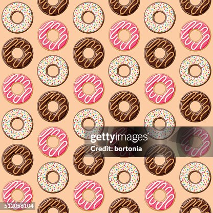 Cute Seamless Donut Pattern Cute Seamless Donut Pattern