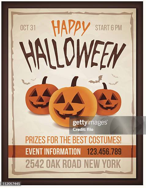 halloween poster - halloween font stock illustrations