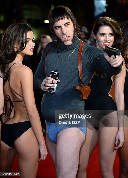 Sacha Baron Cohen arrives for the World Premiere of "Grimsby" at Odeon Leicester Square on February 22, 2016 in London, England.