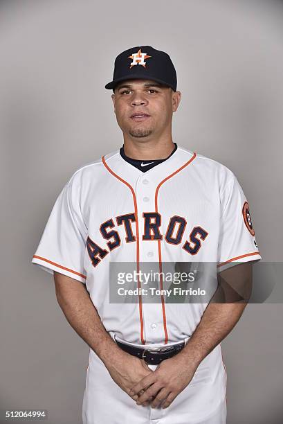 Wandy Rodriguez of the Houston Astros poses during Photo Day on Wednesday, February 24, 2016 at Osceola County Stadium at Osceola Heritage Park in...