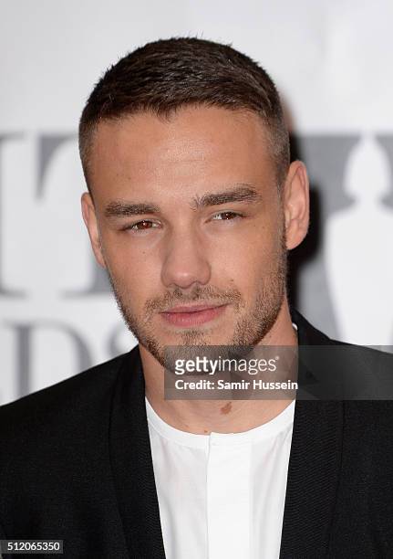 Liam Payne from One Direction attends the BRIT Awards 2016 at The O2 Arena on February 24, 2016 in London, England.
