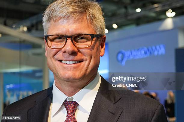 Mobile World Congress 2016 -- Pictured: Steve Mollenkopf, CEO of Qualcomm, during Mobile World Congress 2016 in Barcelona, Spain on February 23,...