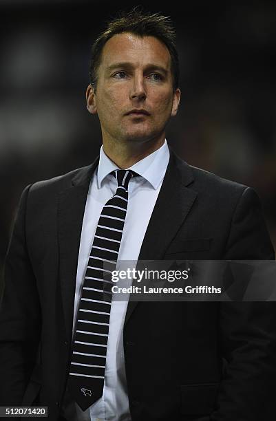 Darren Wassall of Derby County looks on during the Sky Bet Championship match between Derby County and Blackburn Rovers at iPro Stadium on February...