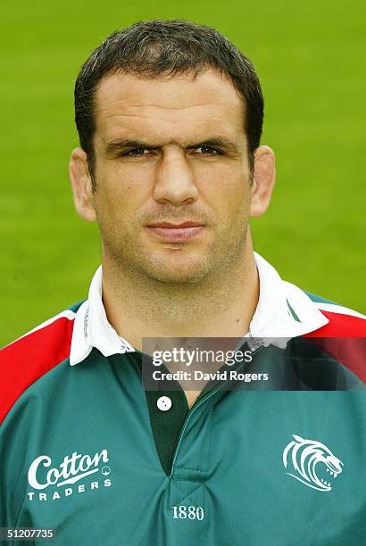 Martin Johnson pictured during the Leicester Tigers Squad Photocall on July 21, 2004 at Welford Road, Leicester, England.