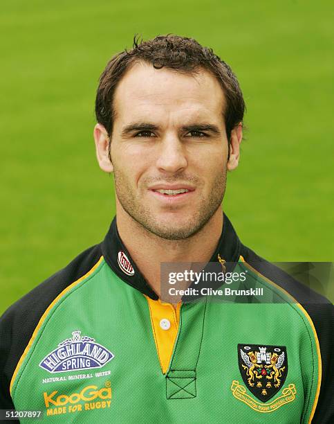 Mark Robinson pictured during the Northampton Saints Squad Photocall on July 9, 2004 at Franklins Gardens, Northampton, England.