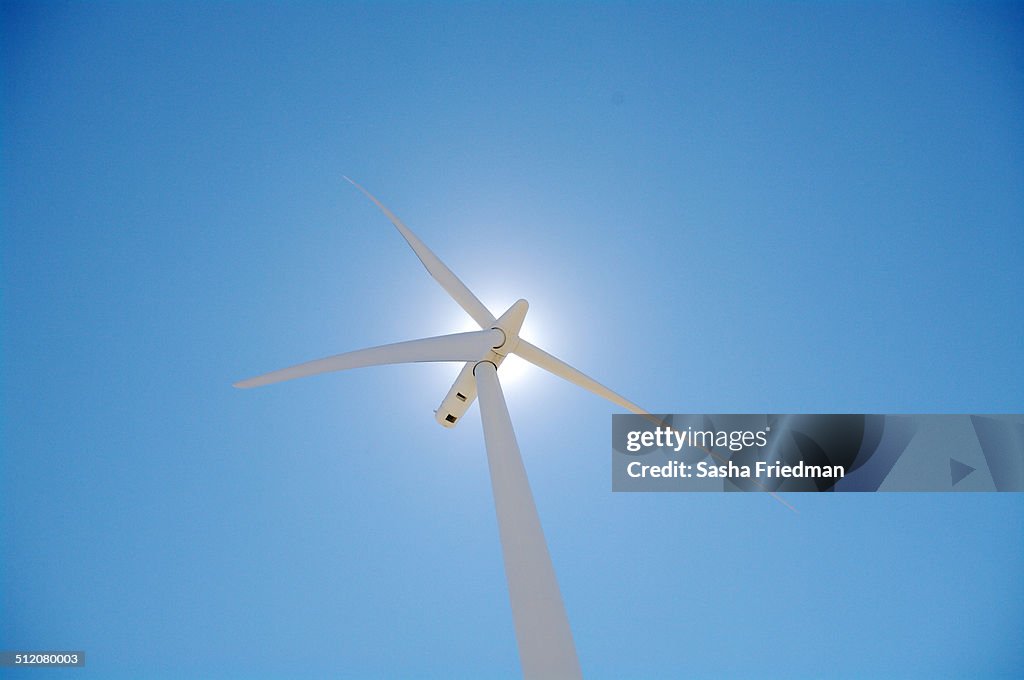 Wind Turbine in Front of the Sun