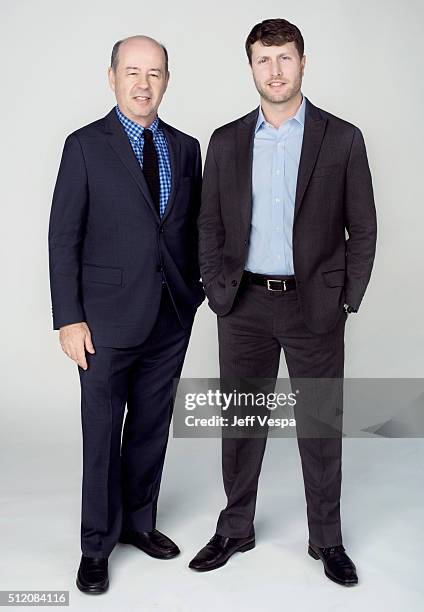 Pete Docter and Matthew Heineman are photographed at the 2016 Oscar Luncheon for People.com on February 8, 2016 in Beverly Hills, California.