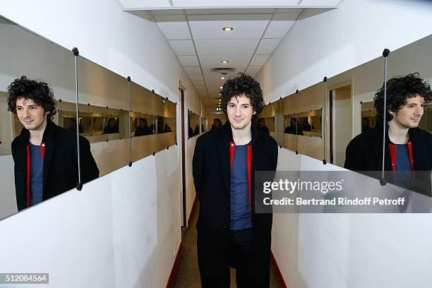 Actor Vincent Lacoste presents the movie "Saint Amour" during the 'Vivement Dimanche' French TV Show at Pavillon Gabriel on February 24, 2016 in...