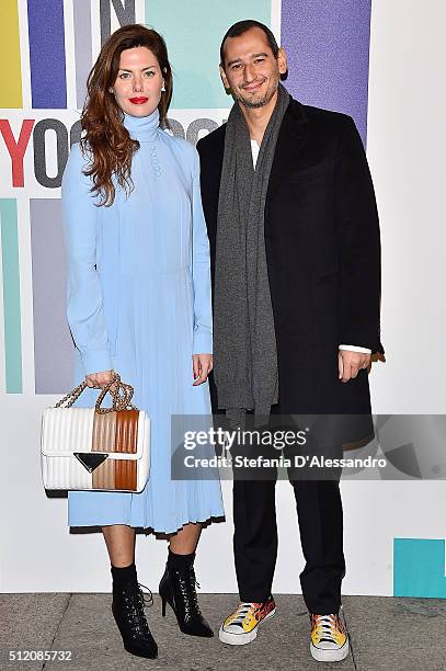 Sara Battaglia and guest attend The Next Talents party during Milan Fashion Week Fall/Winter 2016/17 on February 24, 2016 in Milan, Italy.