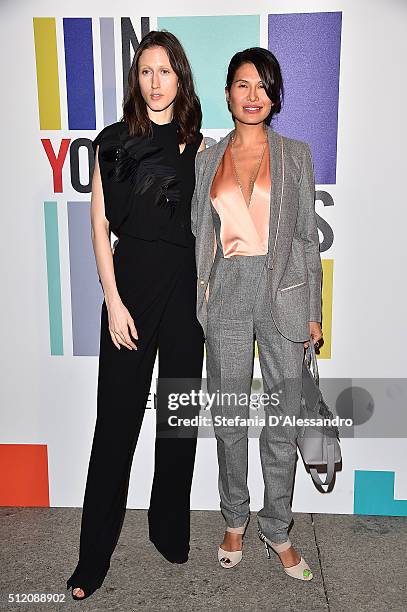 Goga Ashkenazi and guest attend The Next Talents party during Milan Fashion Week Fall/Winter 2016/17 on February 24, 2016 in Milan, Italy.