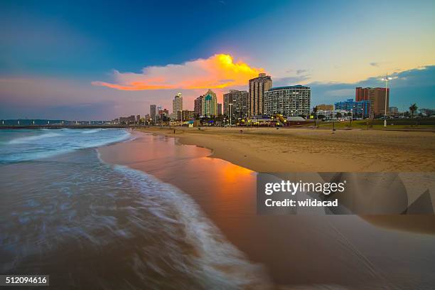 durban beachfront - strand south africa stock pictures, royalty-free photos & images