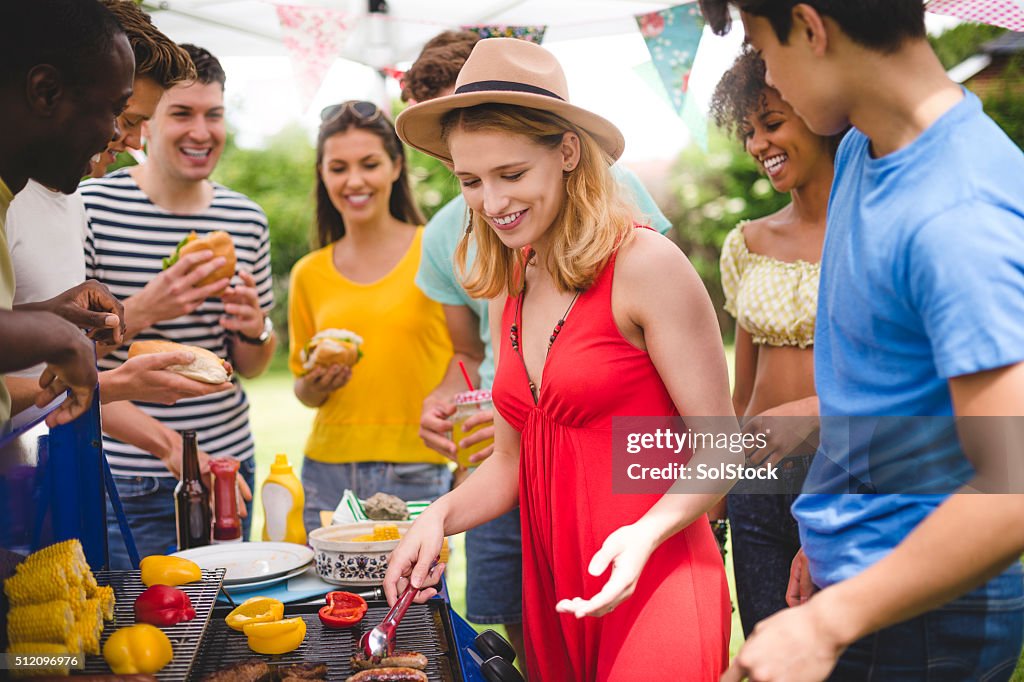 Group of Friends at a BBQ