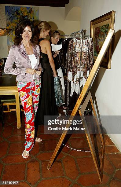 Kelly Katz, wife of jeweler Martin Katz attends the "Nina Morris Trunk Show" at Patric Reeves' home August 21, 2004 in Los Feliz, California.