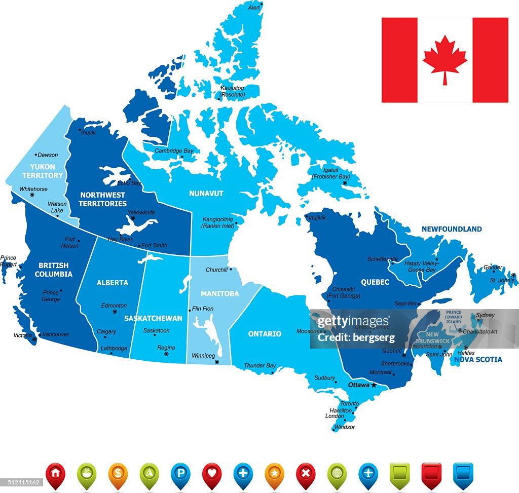 Canada Map-Vector Illustration