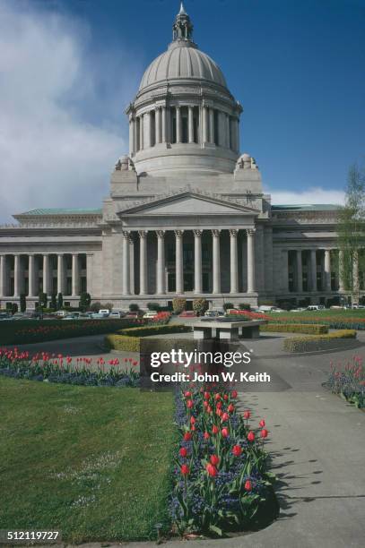 The Washington State Capitol in Olympia, Washington State, USA, circa 1960.