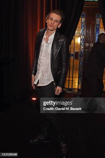 Jamie Campbell Bower attends the Warner Music Group & Ciroc Vodka Brit Awards after party at Freemasons Hall on February 24, 2016 in London, England.