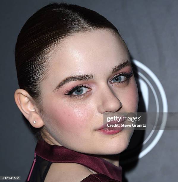 Joey King arrives at the Vanity Fair And FIAT Toast To "Young Hollywood" at Chateau Marmont on February 23, 2016 in Los Angeles, California.