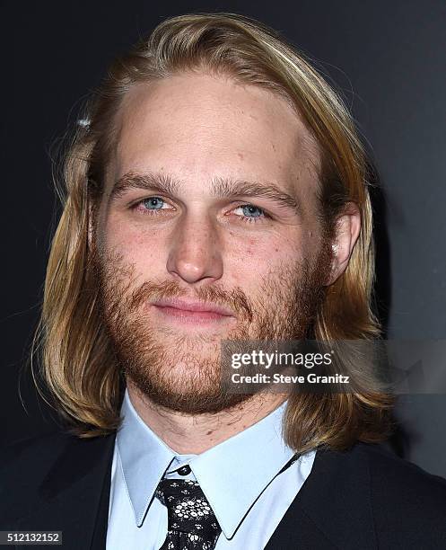 Wyatt Russell arrives at the Vanity Fair And FIAT Toast To "Young Hollywood" at Chateau Marmont on February 23, 2016 in Los Angeles, California.