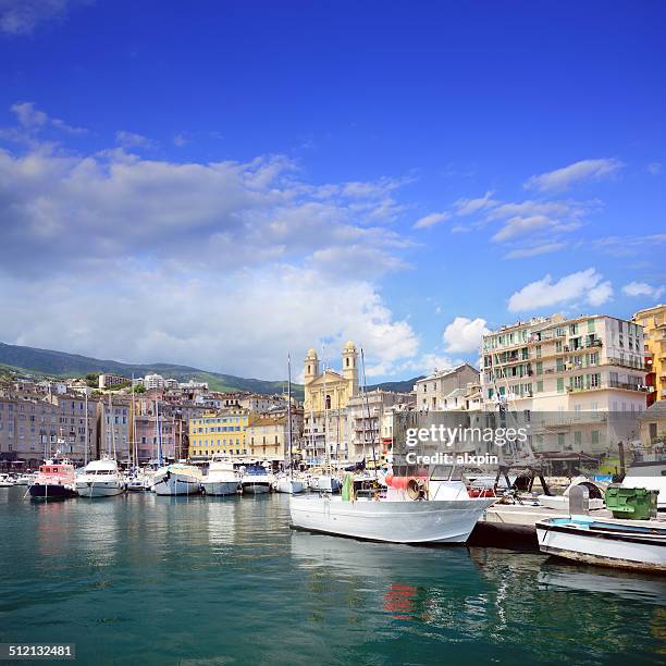 harbour en bastia - haute corse fotografías e imágenes de stock