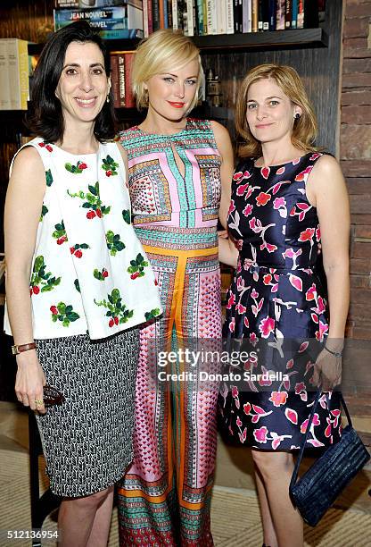 Screenwriter Aline Brosh McKenna, actress Malin Akerman and screenwriter Andrea Berloff attend the 3rd Annual DVF Oscar Luncheon honoring the female...