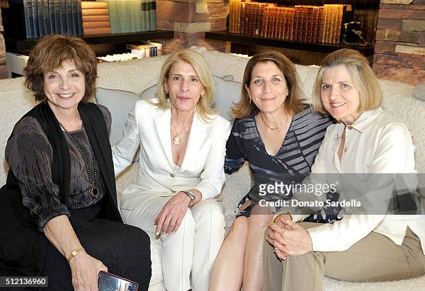 Film editors Lynzee Klingman, Mary Jo Markey, Maryann Brandon and Robin Swicord attend the 3rd Annual DVF Oscar Luncheon honoring the female nominees...