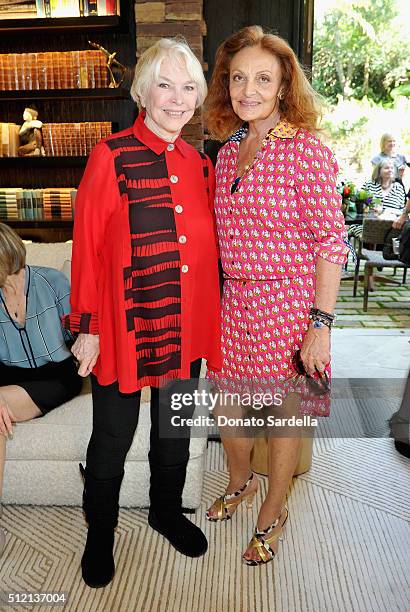 Actress Ellen Burstyn and Founder, DVF, Diane von Furstenberg attend the 3rd Annual DVF Oscar Luncheon honoring the female nominees of the 88th...