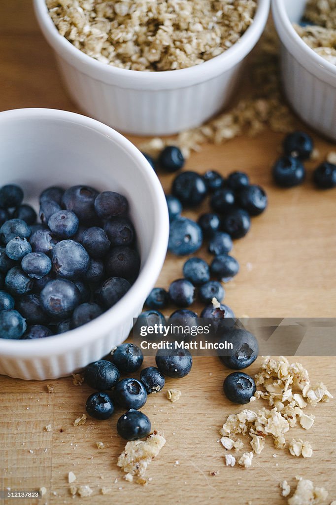 Blueberries in ramekin