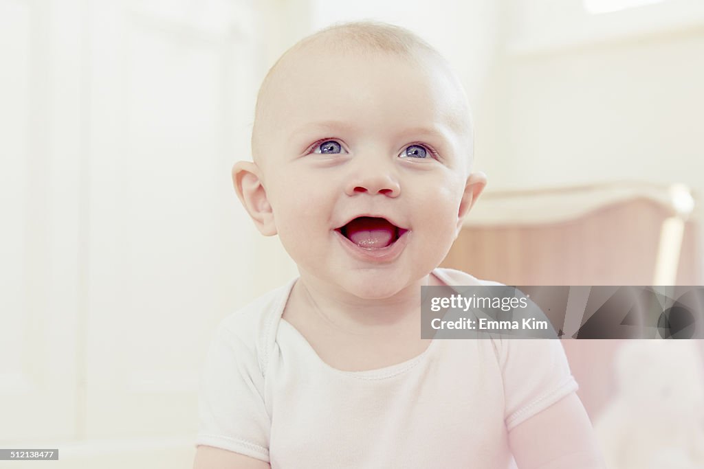 Portrait of smiling baby boy