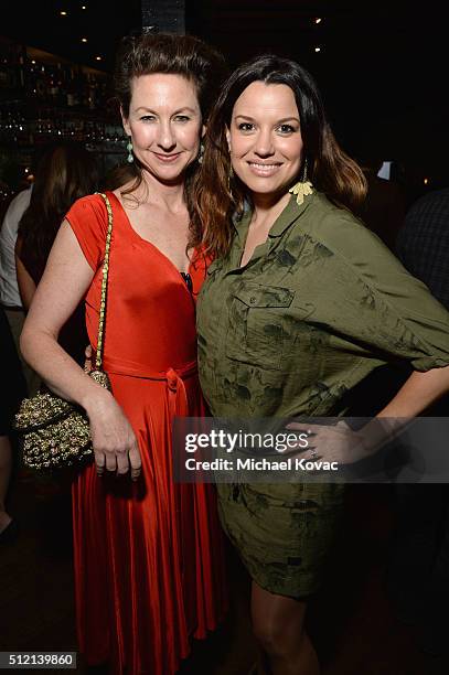 Deputy Director of Irish Screen America Clodagh Bowyer and actress Caroline Morahan attend The Irish Film Board and IDA celebrating the success of...