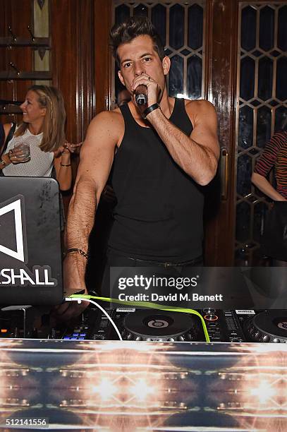 Mark Ronson attends the Warner Music Group & Ciroc Vodka Brit Awards after party at Freemasons Hall on February 24, 2016 in London, England.