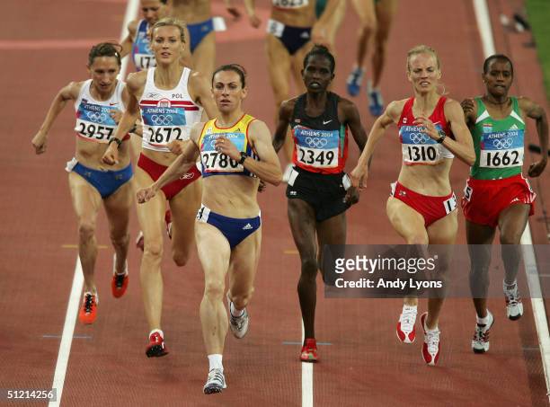 Maria Cioncan of Romania competes in the women's 1,500 metre event on August 24, 2004 during the Athens 2004 Summer Olympic Games at the Olympic...