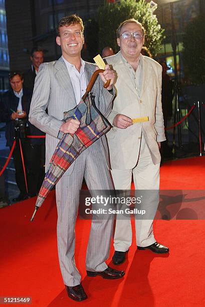 Jaecki Schwarz and Hagen Henning attend the "First Steps Awards 2004" - awarded for German-language films and commercials made by young and emerging...