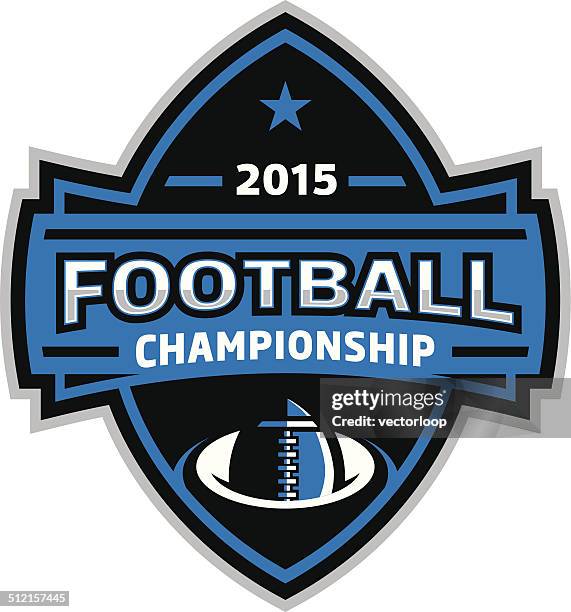 stockillustraties, clipart, cartoons en iconen met football championship logos - sports championship