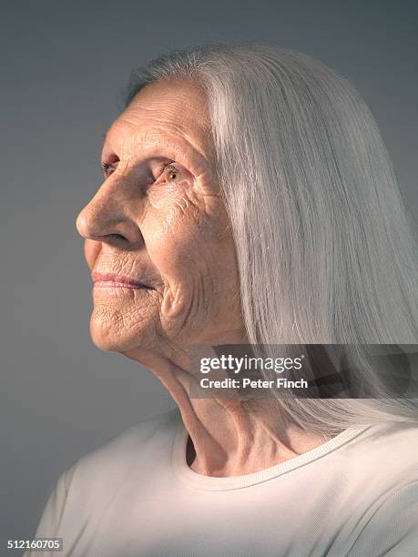 elderly woman's potrtait - spiritual enlightenment stock pictures, royalty-free photos & images