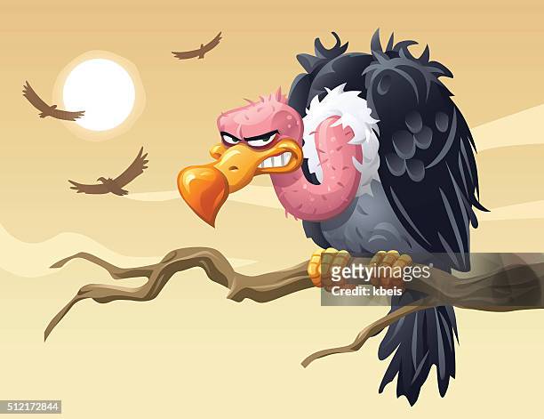 vultures - ugly cartoon characters stock illustrations