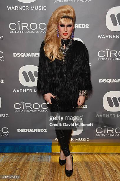 Jodie Harsh attends the Warner Music Group & Ciroc Vodka Brit Awards after party at Freemasons Hall on February 24, 2016 in London, England.