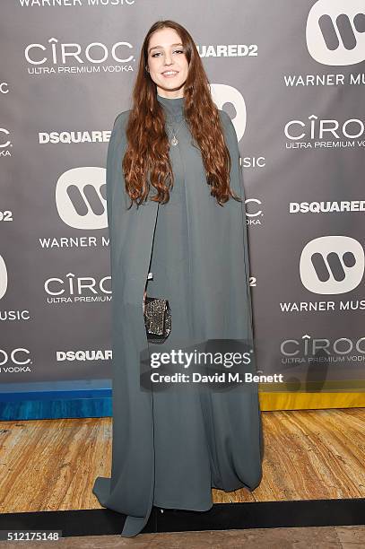 Birdy attends the Warner Music Group & Ciroc Vodka Brit Awards after party at Freemasons Hall on February 24, 2016 in London, England.