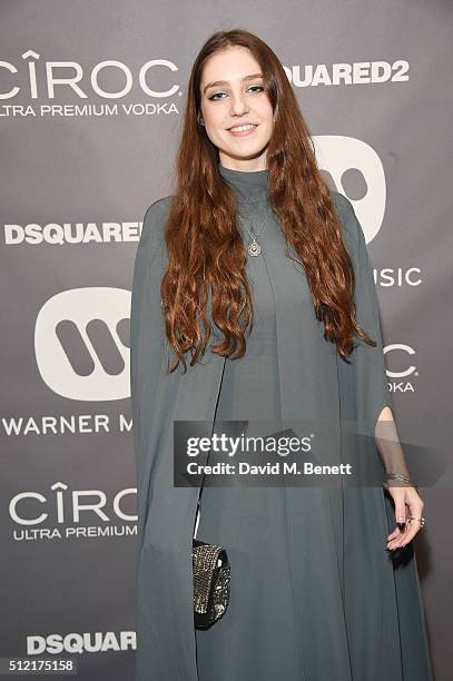 Birdy attends the Warner Music Group & Ciroc Vodka Brit Awards after party at Freemasons Hall on February 24, 2016 in London, England.