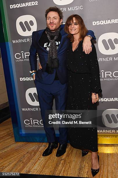 Simon Le Bon and Yasmin Le Bon attend the Warner Music Group & Ciroc Vodka Brit Awards after party at Freemasons Hall on February 24, 2016 in London,...