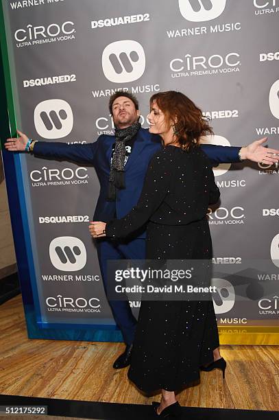 Simon Le Bon and Yasmin Le Bon attend the Warner Music Group & Ciroc Vodka Brit Awards after party at Freemasons Hall on February 24, 2016 in London,...