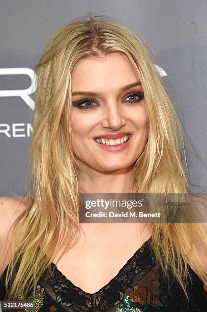 Lily Donaldson attends the Warner Music Group & Ciroc Vodka Brit Awards after party at Freemasons Hall on February 24, 2016 in London, England.