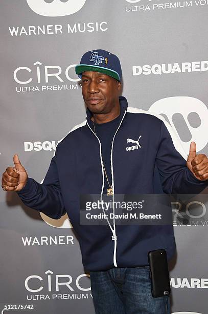 Grandmaster Flash attends the Warner Music Group & Ciroc Vodka Brit Awards after party at Freemasons Hall on February 24, 2016 in London, England.