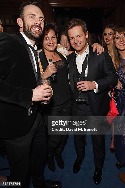 Declan Donnelly and guests attend the Warner Music Group & Ciroc Vodka Brit Awards after party at Freemasons Hall on February 24, 2016 in London,...